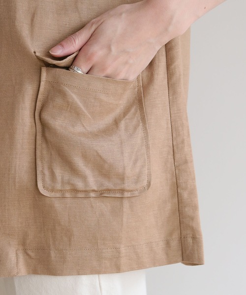 cheriella（シェリエラ）の「【cheriella】リネン混テーラードジャケット（テーラードジャケット・レディース・アイボリー/モカ・M）」の20枚目の写真