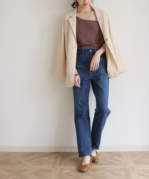 cheriella（シェリエラ）の「【cheriella】リネン混テーラードジャケット（テーラードジャケット・レディース・アイボリー/モカ・M）」の21枚目の写真