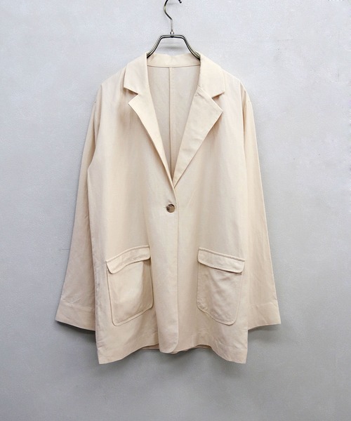 cheriella（シェリエラ）の「【cheriella】リネン混テーラードジャケット（テーラードジャケット・レディース・アイボリー/モカ・M）」の6枚目の写真