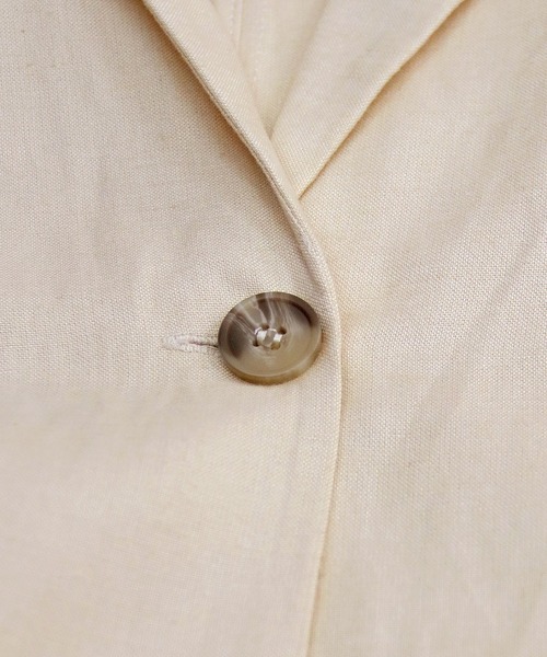 cheriella（シェリエラ）の「【cheriella】リネン混テーラードジャケット（テーラードジャケット・レディース・アイボリー/モカ・M）」の7枚目の写真