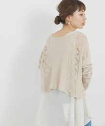 URBAN RESEARCH Sonny Label | インナーセット透かし柄ニット(ニット/セーター)