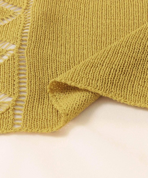 URBAN RESEARCH Sonny Label（アーバンリサーチサニーレーベル）の「インナーセット透かし柄ニット（ニット/セーター・レディース・グレー/オフホワイト/グリーン系その他・FREE）」の18枚目の写真