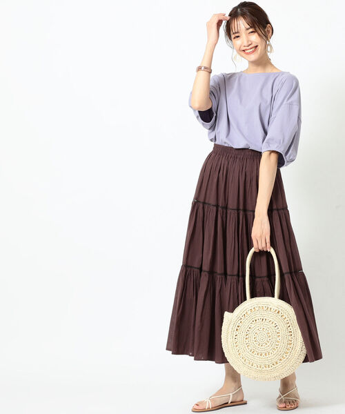 B:MING by BEAMS（ビーミングバイビームス）の「B:MING by BEAMS / サークル カゴバッグ 21SS（かごバッグ・レディース・ミント/ホワイト系その他/キャメル・ONE SIZE）」の5枚目の写真