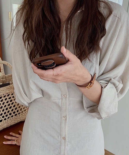 KOR（ケーオーアール）の「ルーズシルエットロングシャツ（シャツ/ブラウス・レディース・ブラック/ブルーグレー/アイボリー・FREE）」の14枚目の写真