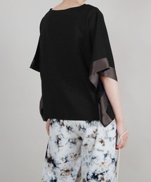 NICOLE white | 異素材使いボックスTシャツ(Tシャツ/カットソー)