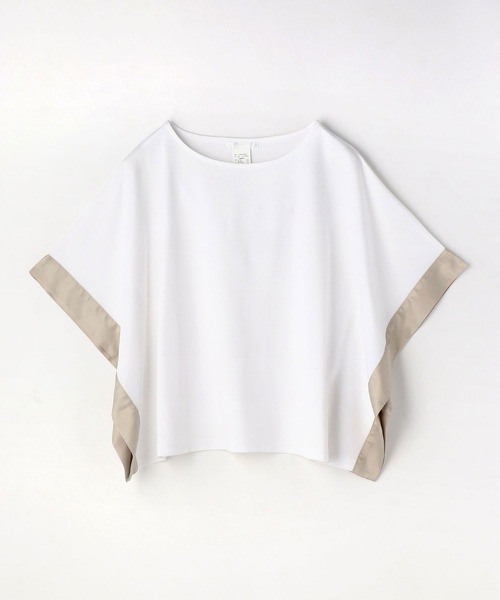 NICOLE white（ニコルホワイト）の「異素材使いボックスTシャツ（Tシャツ/カットソー・レディース・ブラック/ブラウン/オフホワイト・FREE）」の15枚目の写真