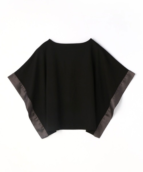 NICOLE white（ニコルホワイト）の「異素材使いボックスTシャツ（Tシャツ/カットソー・レディース・ブラック/ブラウン/オフホワイト・FREE）」の11枚目の写真