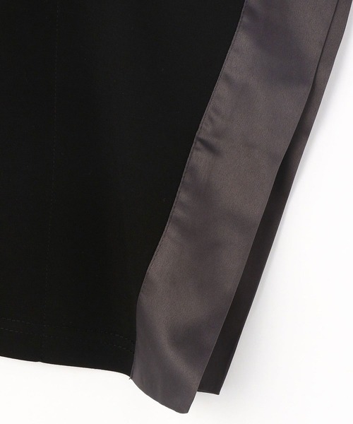 NICOLE white（ニコルホワイト）の「異素材使いボックスTシャツ（Tシャツ/カットソー・レディース・ブラック/ブラウン/オフホワイト・FREE）」の5枚目の写真