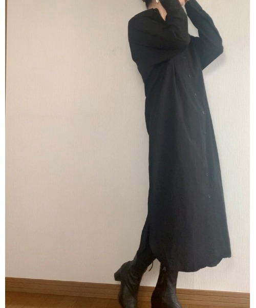 Ritzy(リッツィー)の「大人シルエット ゆったりシルエットミモレ丈シャツワンピース(シャツワンピース・レディース・ホワイト/ブラック/ベージュ・FREE)」の11枚目の写真