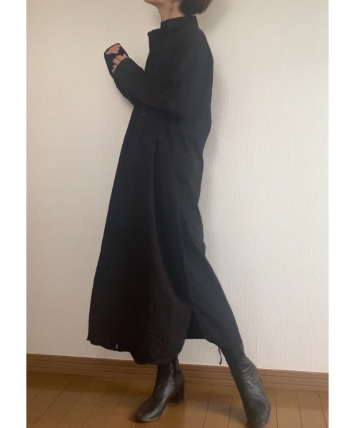 Ritzy(リッツィー)の「大人シルエット ゆったりシルエットミモレ丈シャツワンピース(シャツワンピース・レディース・ホワイト/ブラック/ベージュ・FREE)」の14枚目の写真
