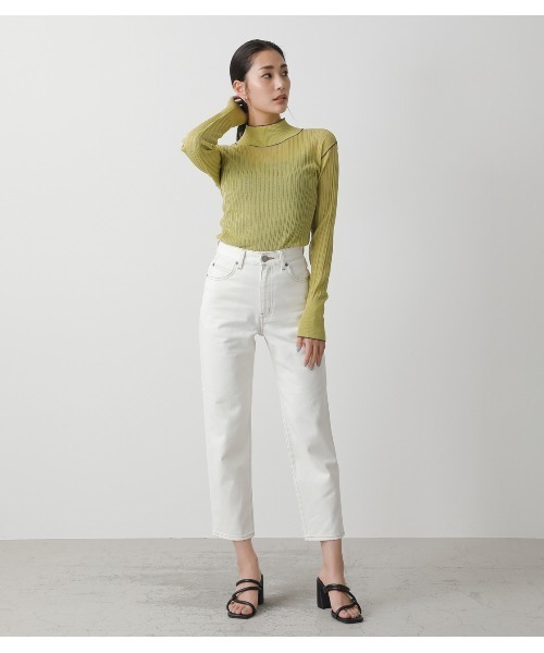 AZUL by moussy（アズールバイマウジー）の「COLOR DENIM TAPERED /カラーデニムテーパード（デニムパンツ・レディース・オフホワイト/ワンウォッシュ・LARGE/SMALL/MEDIUM/X-SMALL）」の21枚目の写真