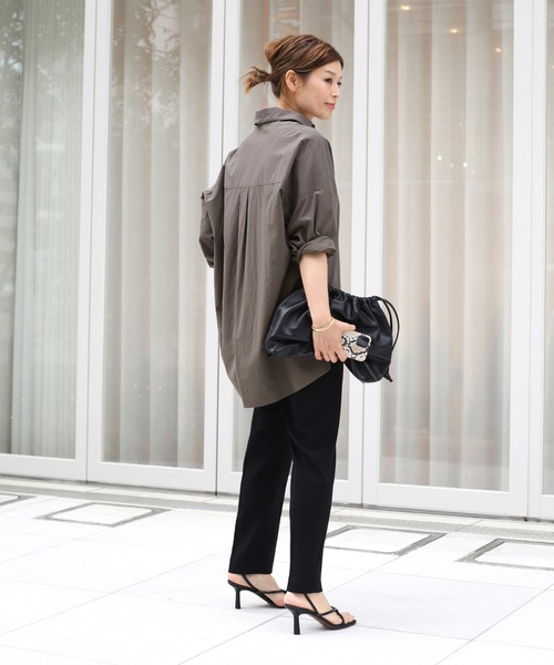 Deuxieme Classe（ドゥーズィエムクラス）の「テーパード パンツ（スラックス・レディース・ブラウン/ブラック/ウッド・36/38）」の11枚目の写真