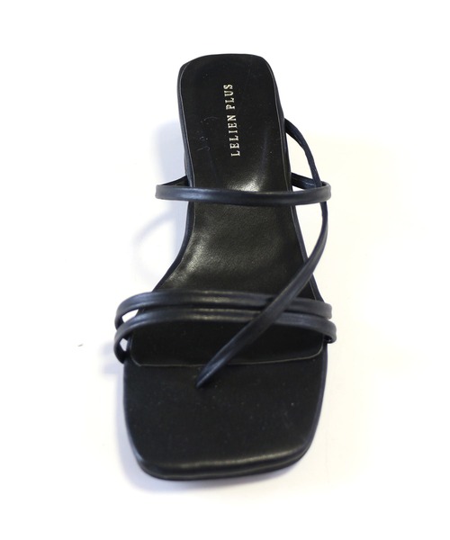 AmiAmi（アミアミ）の「華奢ストラップスクエアトゥトングサンダル（サンダル・レディース・ブラック/パイソン/ブラウン/グレイッシュベージュ/アイボリー/ピンク・L/LL/M/S）」の15枚目の写真