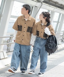 ポケットメッシュワークシャツ(ユニセックス)