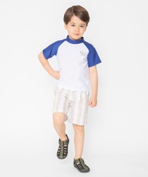 BRANSHES（ブランシェス）の「【水着】半袖ラッシュガード＆サーフパンツセット（水着）」