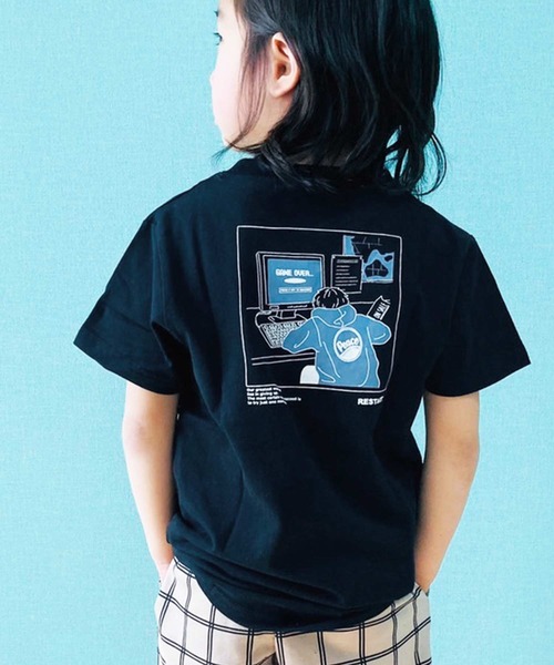 THE CASUAL（カジュアル）の「刺繍 プリント半袖Tシャツ カットソー キッズ（Tシャツ/カットソー・キッズ・ブラック系4/ホワイト系1/ホワイト系2/カーキ系/ブラック系3/ベージュ系/ブラック系2/ブルー系/ブラック系1/ベージュ系1/ブルー系2/ベージュ系3/ブルー系1/ホワイト系3/カーキ系1/ホワイト系/ブラック系/ベージュ系4/ホワイト系4/ベージュ系2・110cm/130cm/150cm/120cm/140cm/160cm）」の7枚目の写真