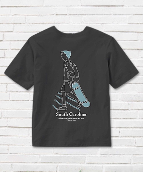 THE CASUAL（カジュアル）の「刺繍 プリント半袖Tシャツ カットソー キッズ（Tシャツ/カットソー・キッズ・ブラック系4/ホワイト系1/ホワイト系2/カーキ系/ブラック系3/ベージュ系/ブラック系2/ブルー系/ブラック系1/ベージュ系1/ブルー系2/ベージュ系3/ブルー系1/ホワイト系3/カーキ系1/ホワイト系/ブラック系/ベージュ系4/ホワイト系4/ベージュ系2・110cm/130cm/150cm/120cm/140cm/160cm）」の10枚目の写真