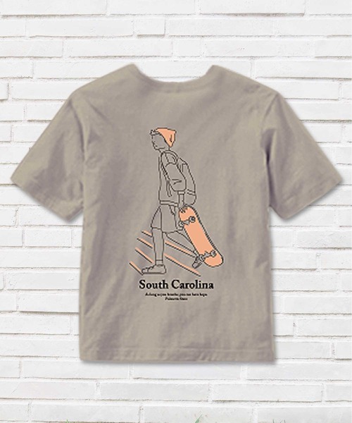 THE CASUAL（カジュアル）の「刺繍 プリント半袖Tシャツ カットソー キッズ（Tシャツ/カットソー・キッズ・ブラック系4/ホワイト系1/ホワイト系2/カーキ系/ブラック系3/ベージュ系/ブラック系2/ブルー系/ブラック系1/ベージュ系1/ブルー系2/ベージュ系3/ブルー系1/ホワイト系3/カーキ系1/ホワイト系/ブラック系/ベージュ系4/ホワイト系4/ベージュ系2・110cm/130cm/150cm/120cm/140cm/160cm）」の15枚目の写真
