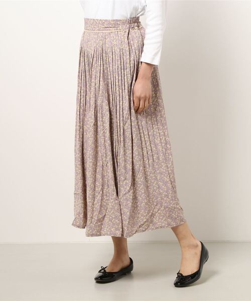 ehka sopo（エヘカソポ）の「配色パイピング小花プリーツスカート（スカート・レディース・ブラック/ラベンダー/ミント・ﾌﾘ-）」の6枚目の写真