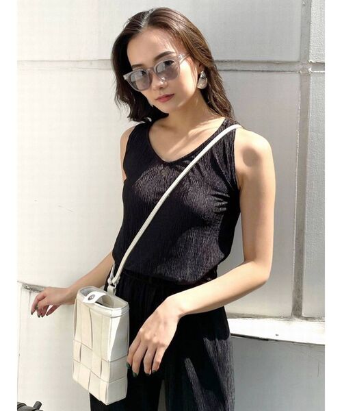 EMODA（エモダ）の「プリーツミニマルタンクトップ（タンクトップ・レディース・ブラック/ブルー/その他/その他1・FREE）」の6枚目の写真