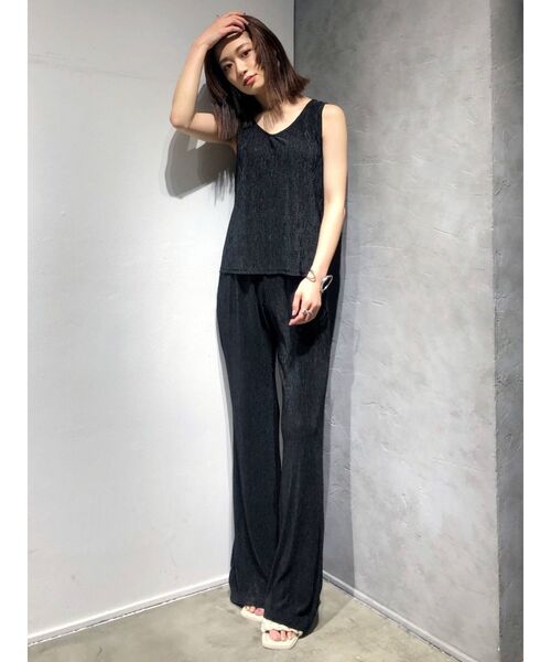 EMODA（エモダ）の「プリーツミニマルタンクトップ（タンクトップ・レディース・ブラック/ブルー/その他/その他1・FREE）」の15枚目の写真