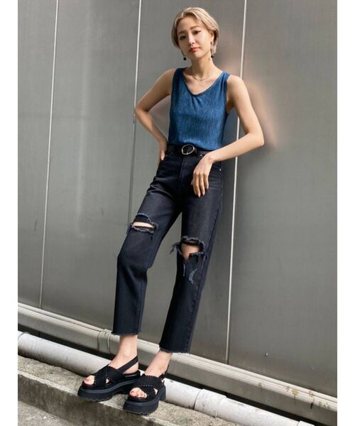 EMODA（エモダ）の「プリーツミニマルタンクトップ（タンクトップ・レディース・ブラック/ブルー/その他/その他1・FREE）」の16枚目の写真