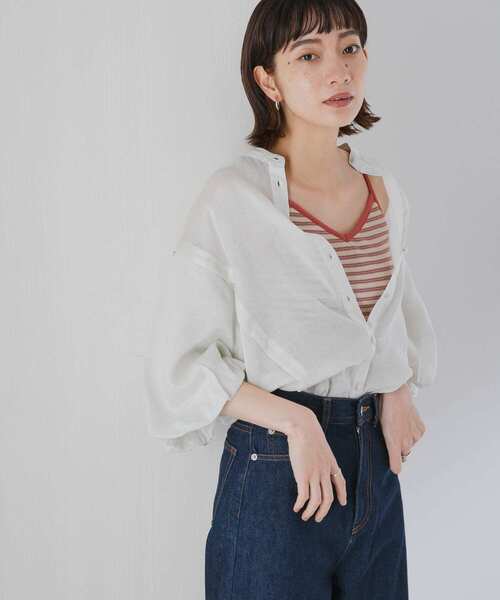 KBF（ケイビーエフ）の「ボーダークロップドキャミソール（キャミソール・レディース・グリーン系その他/ブラウン系その他/レッド系その他・36/38）」の4枚目の写真