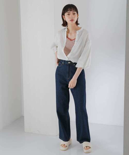 KBF（ケイビーエフ）の「ボーダークロップドキャミソール（キャミソール・レディース・グリーン系その他/ブラウン系その他/レッド系その他・36/38）」の5枚目の写真