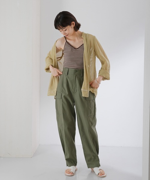 KBF（ケイビーエフ）の「ボーダークロップドキャミソール（キャミソール・レディース・グリーン系その他/ブラウン系その他/レッド系その他・36/38）」の10枚目の写真