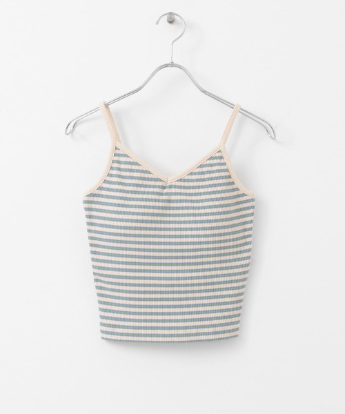 KBF（ケイビーエフ）の「ボーダークロップドキャミソール（キャミソール・レディース・グリーン系その他/ブラウン系その他/レッド系その他・36/38）」の14枚目の写真