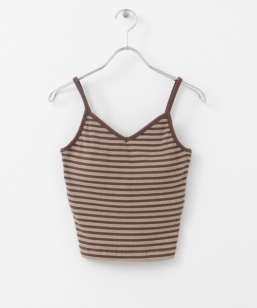 KBF（ケイビーエフ）の「ボーダークロップドキャミソール（キャミソール・レディース・グリーン系その他/ブラウン系その他/レッド系その他・36/38）」の15枚目の写真