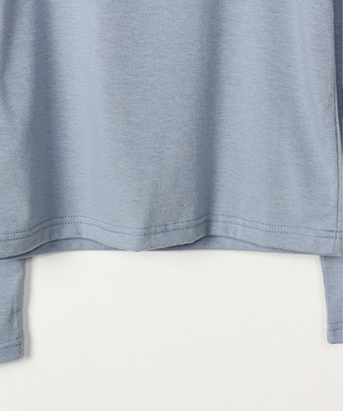 WESTSEA（ウエストシー）の「スクエアネック ロングＴシャツ（Tシャツ/カットソー・レディース・アイボリー/イエロー/ブルー/ブラック/ピンク・FREE）」の9枚目の写真