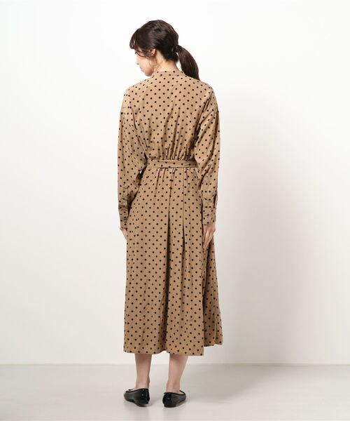 N.O.R.C by the line（ノークバイザライン）の「ドットワンピース（ワンピース・レディース・ベージュ・M/S）」の3枚目の写真