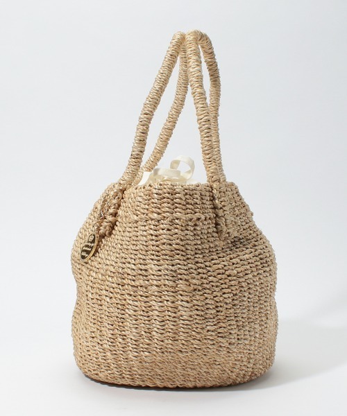 Via Demizon(ビアデミゾン)の「WEB限定 丸形カゴバッグ(かごバッグ・レディース・アイボリー/ブラック・フリー)」の13枚目の写真