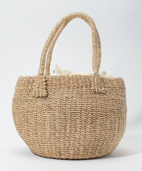 Via Demizon(ビアデミゾン)の「WEB限定 丸形カゴバッグ(かごバッグ・レディース・アイボリー/ブラック・フリー)」の11枚目の写真