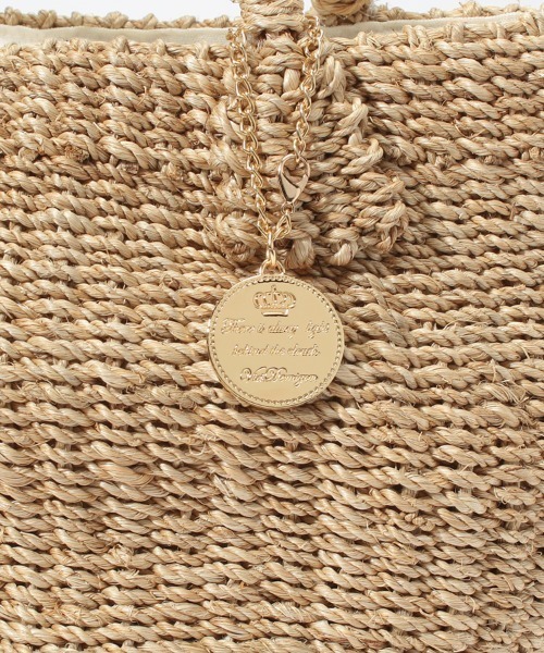 Via Demizon(ビアデミゾン)の「WEB限定 丸形カゴバッグ(かごバッグ・レディース・アイボリー/ブラック・フリー)」の12枚目の写真