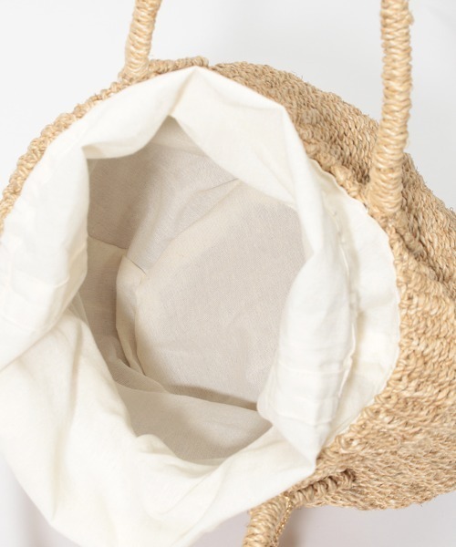 Via Demizon(ビアデミゾン)の「WEB限定 丸形カゴバッグ(かごバッグ・レディース・アイボリー/ブラック・フリー)」の14枚目の写真