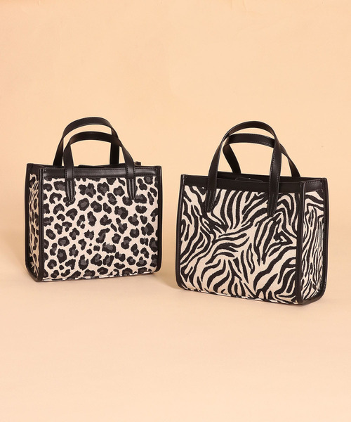 Cepica(セピカ)の「アニマルJQスクエアトートS(トートバッグ・レディース・ゼブラ/レオパード・ONE SIZE)」の7枚目の写真