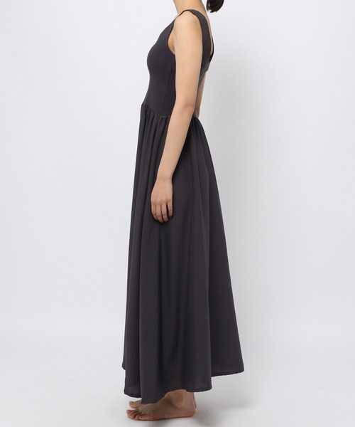 bijorie（ビジュリィ）の「【bijorie】カップつきワンピース／オーガニックコットンリブ（ワンピース・レディース・チャコール/ライトブラウン・LARGE/MEDIUM）」の15枚目の写真