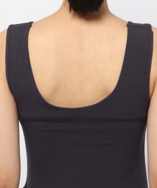 bijorie（ビジュリィ）の「【bijorie】カップつきワンピース／オーガニックコットンリブ（ワンピース・レディース・チャコール/ライトブラウン・LARGE/MEDIUM）」の17枚目の写真