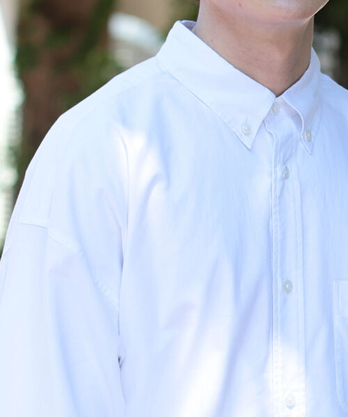 BeAMS DOT（ビームスドット）の「【WEB限定】BeAMS DOT / ボタンダウン オーバーシャツ（シャツ/ブラウス・メンズ・ホワイト/ブルー・MEDIUM/LARGE）」の7枚目の写真