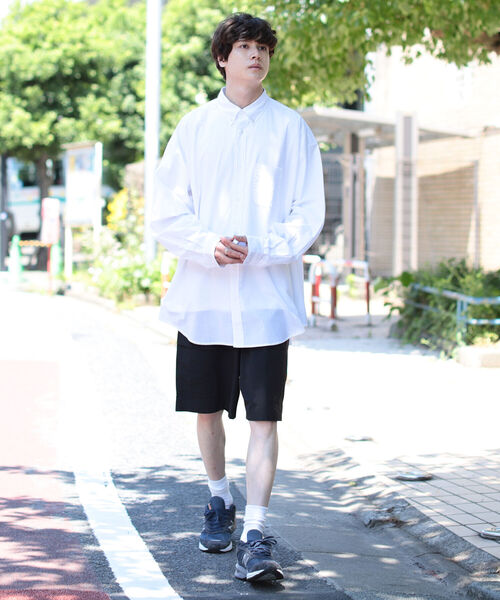 BeAMS DOT（ビームスドット）の「【WEB限定】BeAMS DOT / ボタンダウン オーバーシャツ（シャツ/ブラウス・メンズ・ホワイト/ブルー・MEDIUM/LARGE）」の8枚目の写真