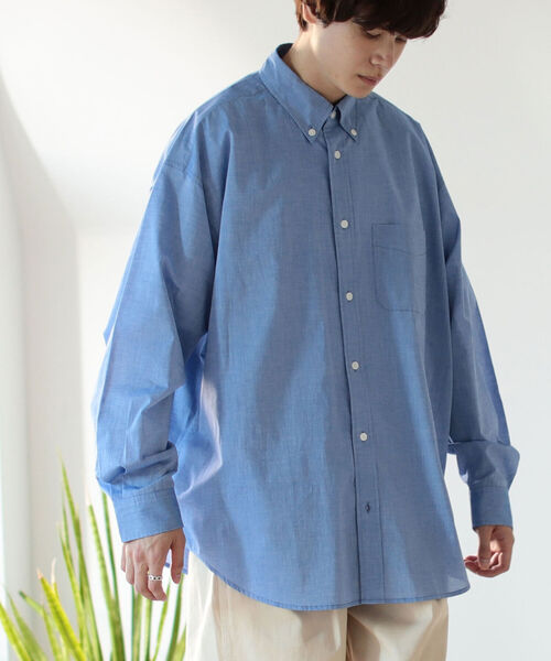 BeAMS DOT（ビームスドット）の「【WEB限定】BeAMS DOT / ボタンダウン オーバーシャツ（シャツ/ブラウス・メンズ・ホワイト/ブルー・MEDIUM/LARGE）」の10枚目の写真