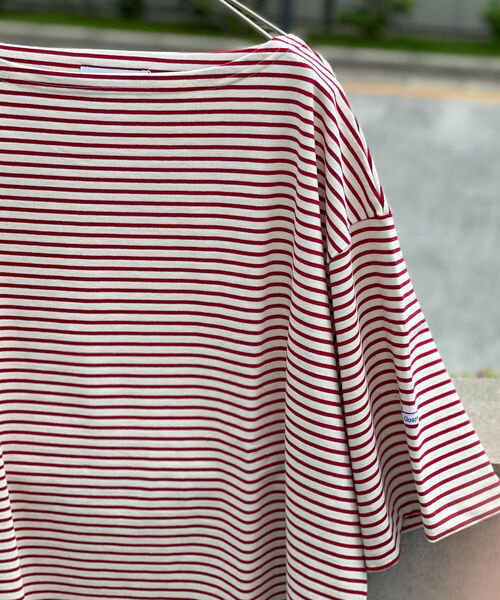 GLOSTER（グロスター）の「【WEB限定カラーあり】ビッグバスク ショートスリーブ（Tシャツ/カットソー・メンズ・ピンク/ホワイト系その他/ホワイト系その他2/レッド系その他2/ネイビー系・FREE）」の5枚目の写真