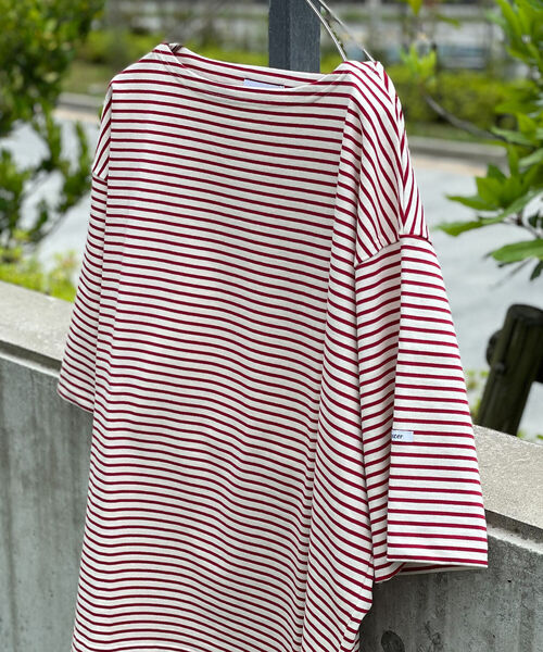 GLOSTER（グロスター）の「【WEB限定カラーあり】ビッグバスク ショートスリーブ（Tシャツ/カットソー・メンズ・ピンク/ホワイト系その他/ホワイト系その他2/レッド系その他2/ネイビー系・FREE）」の6枚目の写真