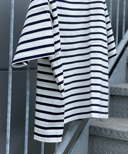 GLOSTER（グロスター）の「【WEB限定カラーあり】ビッグバスク ショートスリーブ（Tシャツ/カットソー・メンズ・ピンク/ホワイト系その他/ホワイト系その他2/レッド系その他2/ネイビー系・FREE）」の10枚目の写真