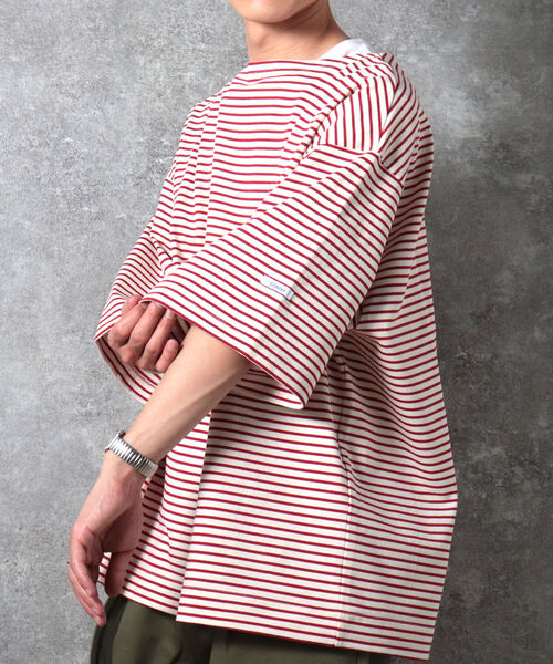 GLOSTER（グロスター）の「【WEB限定カラーあり】ビッグバスク ショートスリーブ（Tシャツ/カットソー・メンズ・ピンク/ホワイト系その他/ホワイト系その他2/レッド系その他2/ネイビー系・FREE）」の16枚目の写真