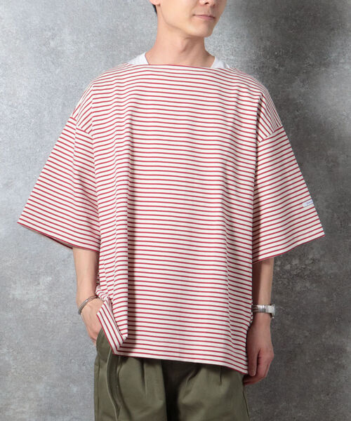 GLOSTER（グロスター）の「【WEB限定カラーあり】ビッグバスク ショートスリーブ（Tシャツ/カットソー・メンズ・ピンク/ホワイト系その他/ホワイト系その他2/レッド系その他2/ネイビー系・FREE）」の17枚目の写真