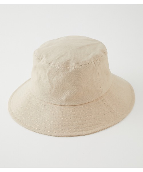 AZUL by moussy(アズールバイマウジー)の「WIDE BRIM BUCKET HAT/ワイドブリムバケットハット(ハット・レディース・ライトベージュ/ブラック・FREE)」の2枚目の写真