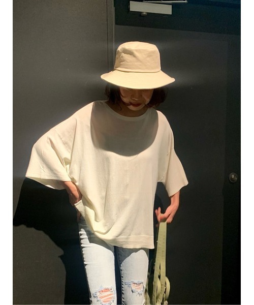 AZUL by moussy(アズールバイマウジー)の「WIDE BRIM BUCKET HAT/ワイドブリムバケットハット(ハット・レディース・ライトベージュ/ブラック・FREE)」の16枚目の写真